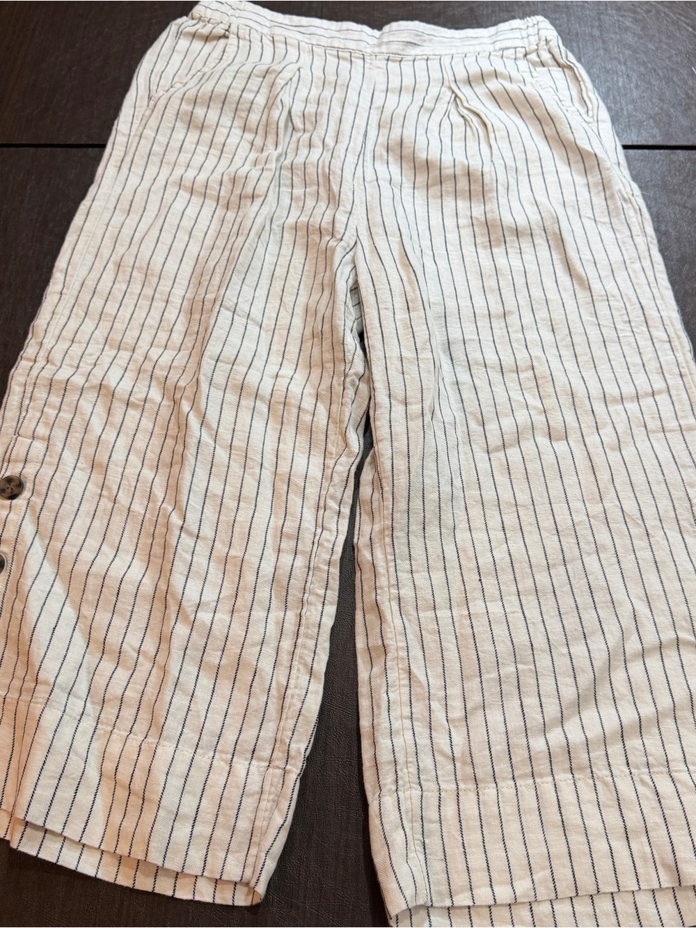 Rachel Zoe Striped Wide Leg Crop Pants Size L